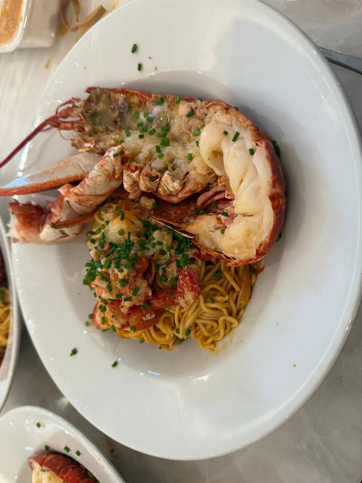 Lobster noodles from Marcello’s international repertoire